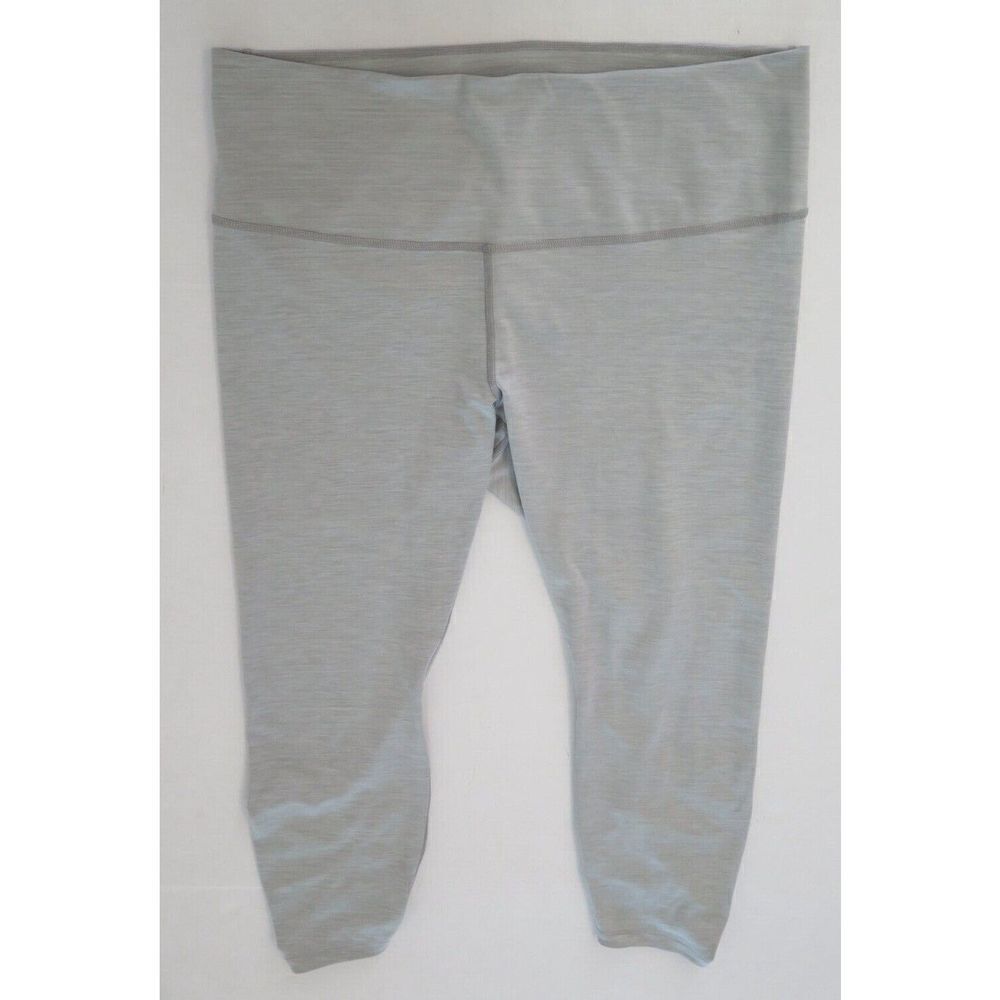 Nike Yoga CU8607 073 Women's Plus Sz 2X Gray Ruched Calf Yoga 7/8 Tights